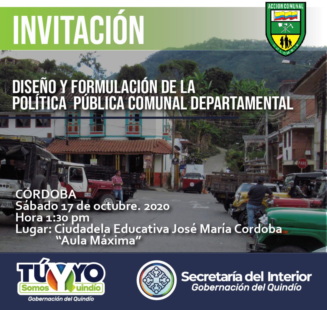 invitacion cordoba politica publica comunal departamental