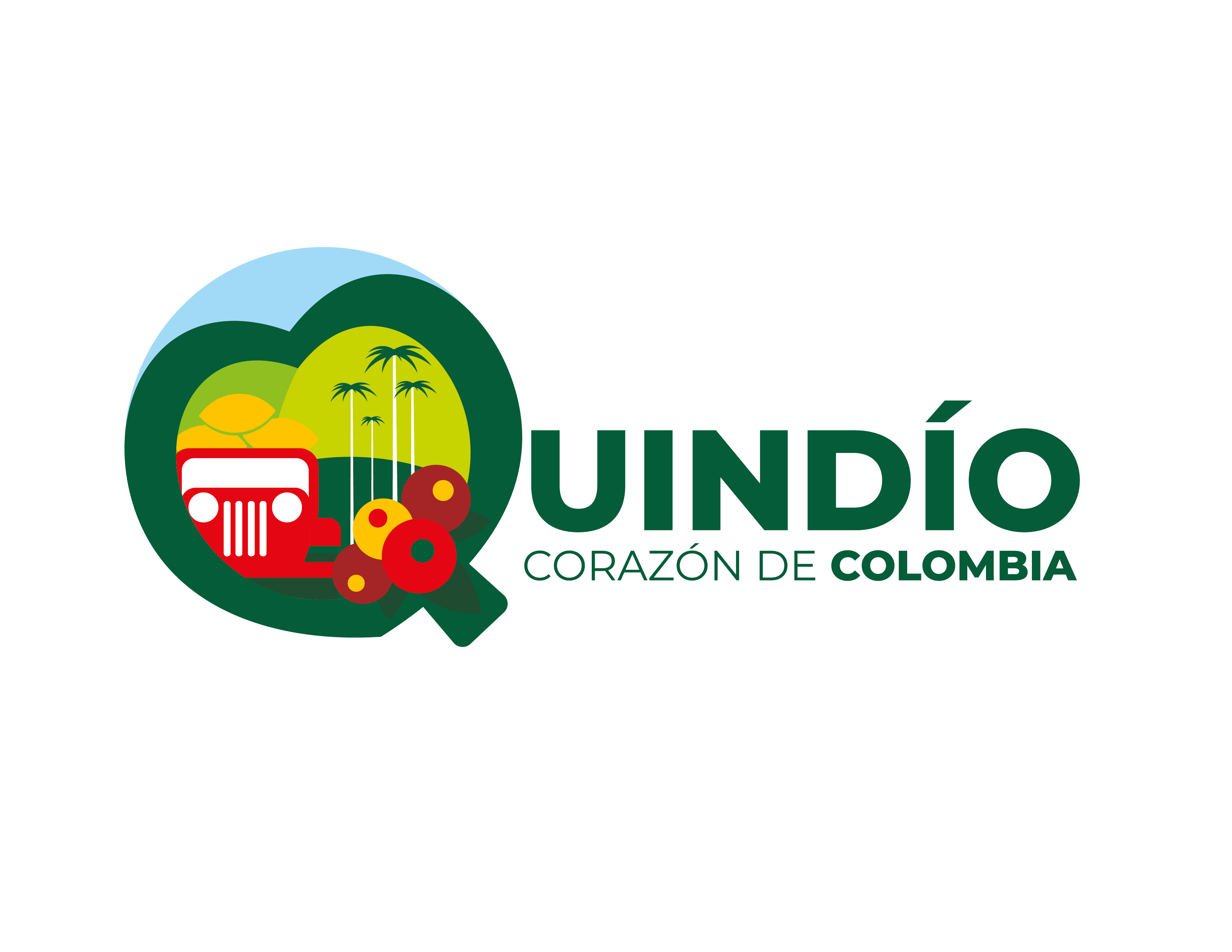 LOGO MARCA QUINDIO CORAZON DE COLOMBIA CONTORNO IMAGEN