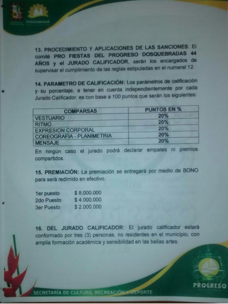 Reglamento participación concurso de comparsas fiestas del progreso dosquebradas 2016-6