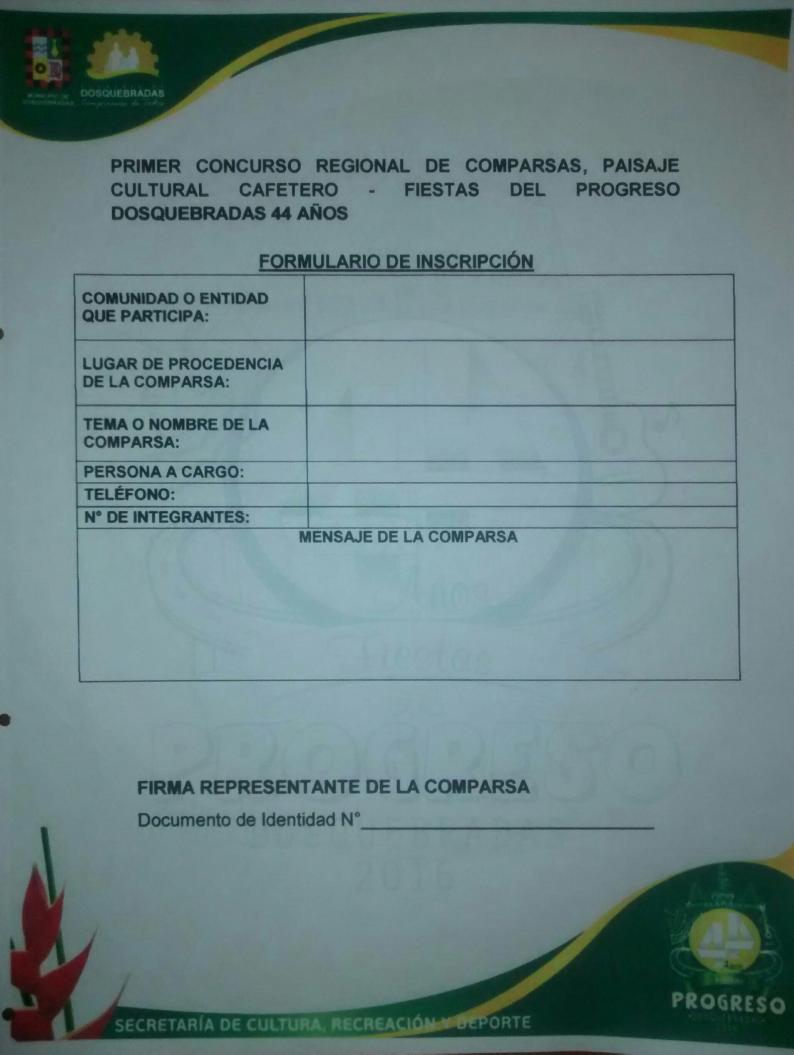 Reglamento participación concurso de comparsas fiestas del progreso dosquebradas 2016-9