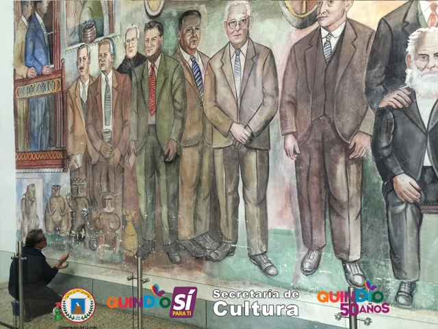 Restauracion Mural Epopeya del Quindio 1