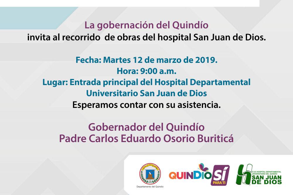 Recorrido de Obras en el Hospital San Juan de Dios