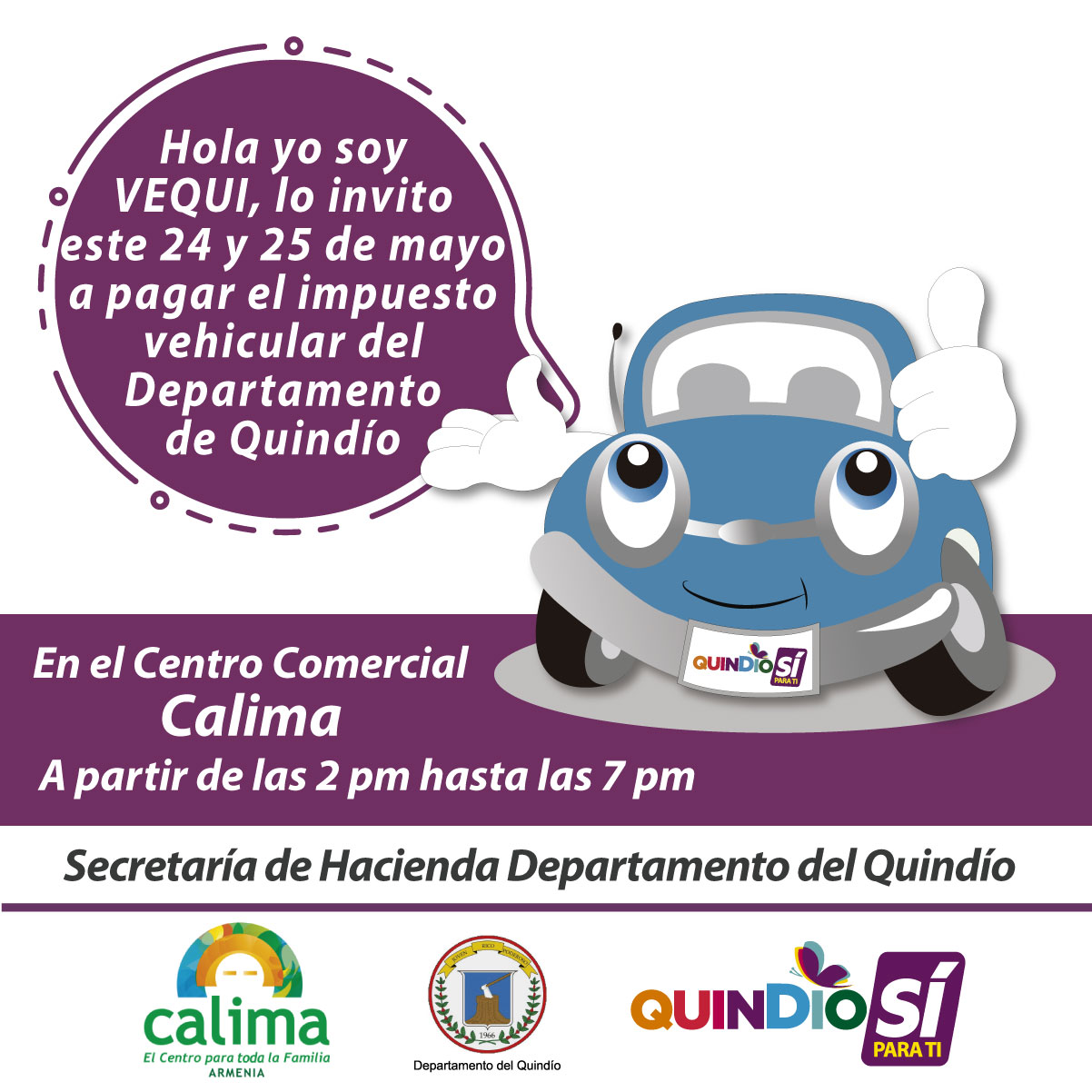 viernes 24 y sábado 25 jornada especial en centro comercial calima para pago de impuestos