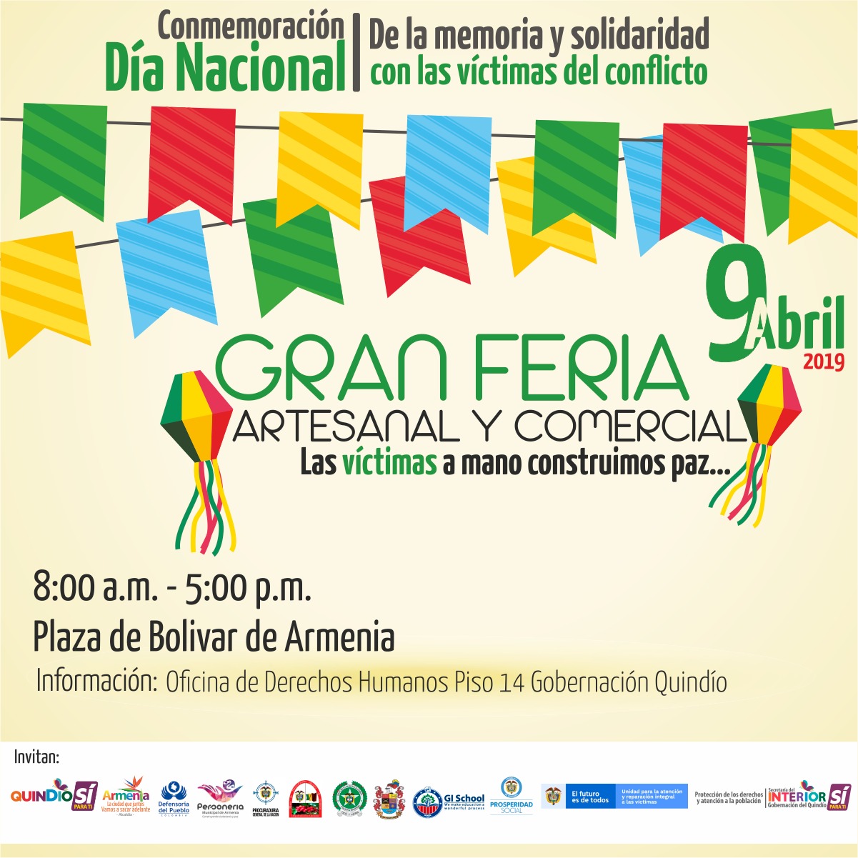 Gran Feria Artesanal y Comercial ´Las víctimas a mano construimos paz´