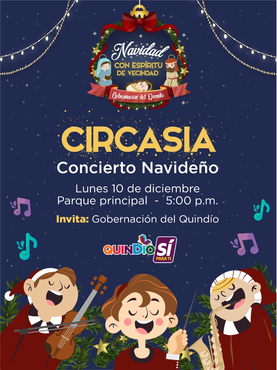 hoy concierto navideño en el municipio de Córdoba