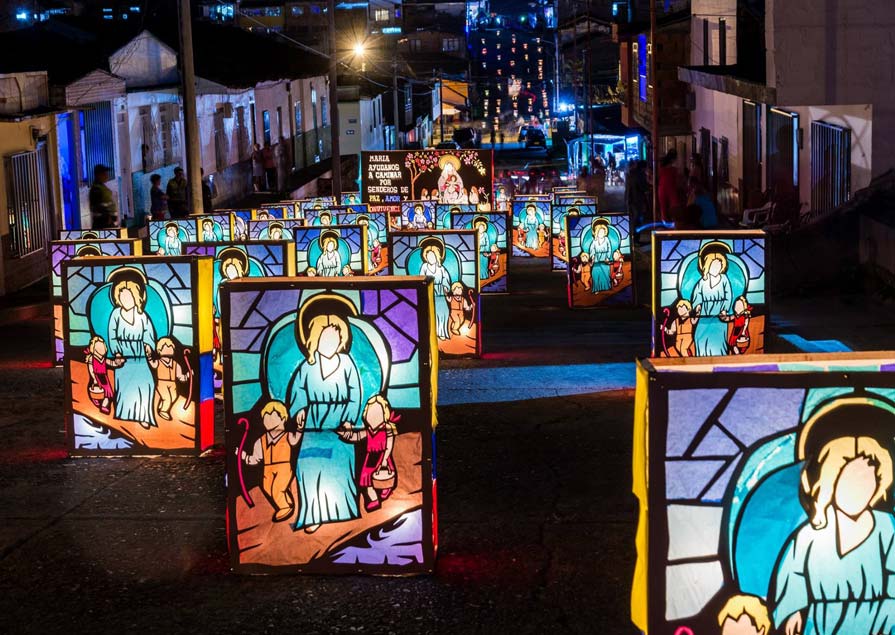 Con apoyo de la Gobernación del Quindío hoy y mañana el Quindío se iluminará para rendir homenaje a la Virgen María