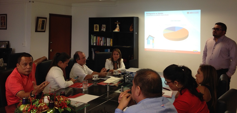 Gobernación del Quindío y Agencia Colombiana para la Reintegración exploran posibilidades de acuerdo para población reinsertada