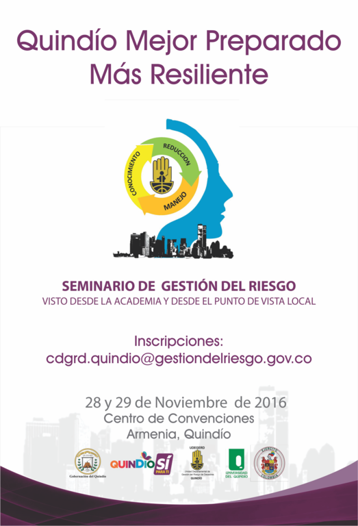 Gobernación invita al Seminario de Gestión del Riesgo que se cumplirá la próxima semana