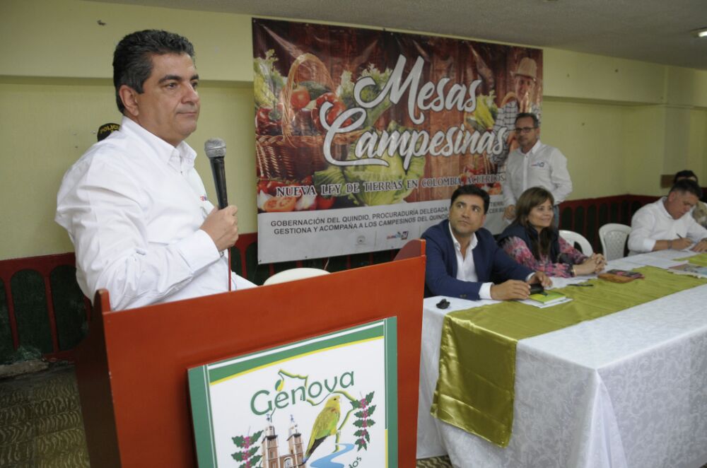 En Génova gobierno departamental inició mesas campesinas sobre restitución de tierras