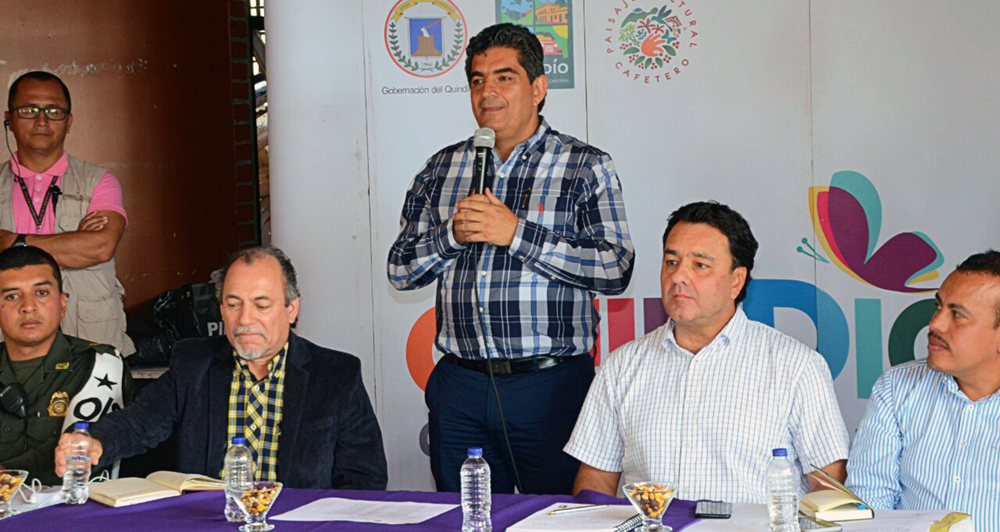 El gobernador del Quindío inició los Diálogos Sociales en 2017 en compañía del alcalde de Armenia