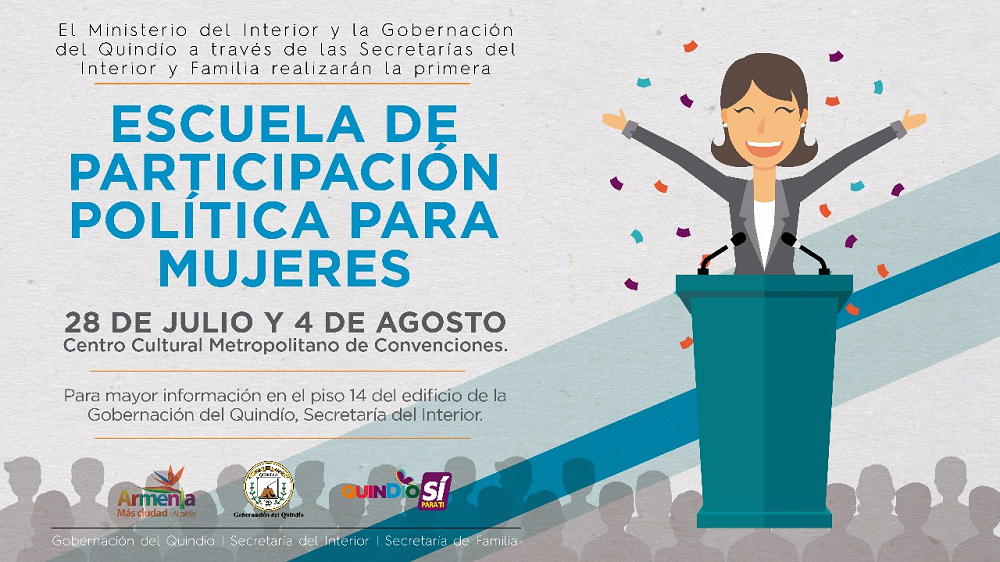 Hoy iniciará la Primera Escuela de Participación Política para Mujeres en el Quindío