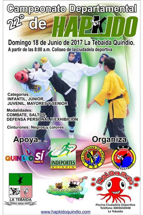 Con el Campeonato Departamental de Hapkido la Gobernación del Quindío busca visibilizar nuevos talentos y fomentar estilos de vida saludable