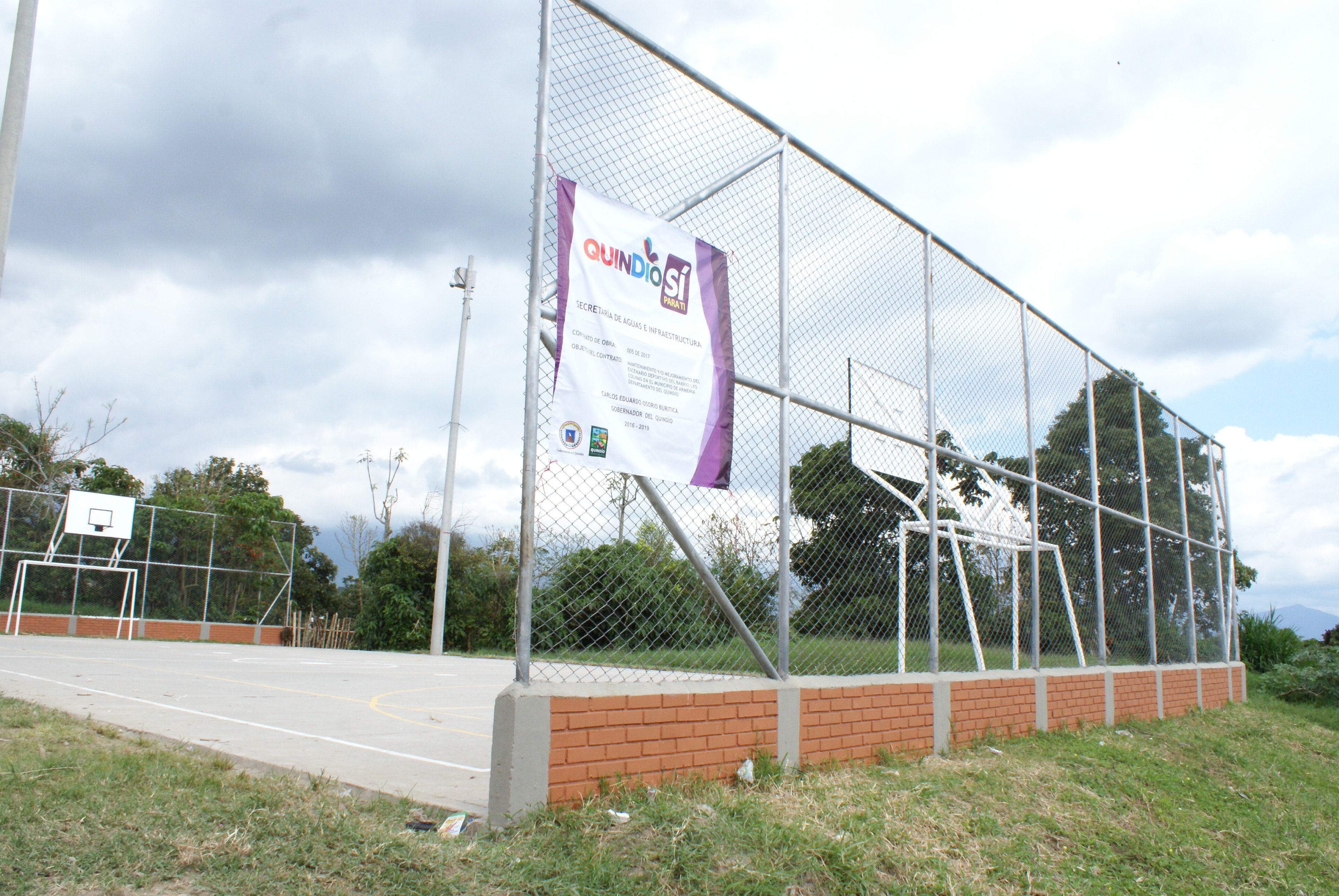 Gobernación del Quindío invierte 33 millones en espacios deportivos del barrio Las Colinas de Armenia