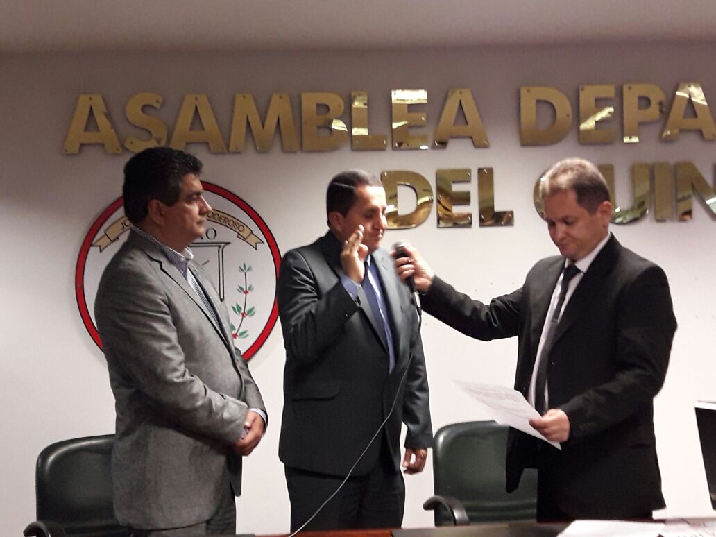 Gobernador del Quindío Padre Carlos Eduardo Osorio Buriticá participó de la posesión oficial del contralor general del departamento