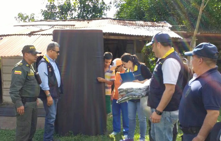 Gobierno departamental entrega ayudas humanitarias en el municipio de Córdoba