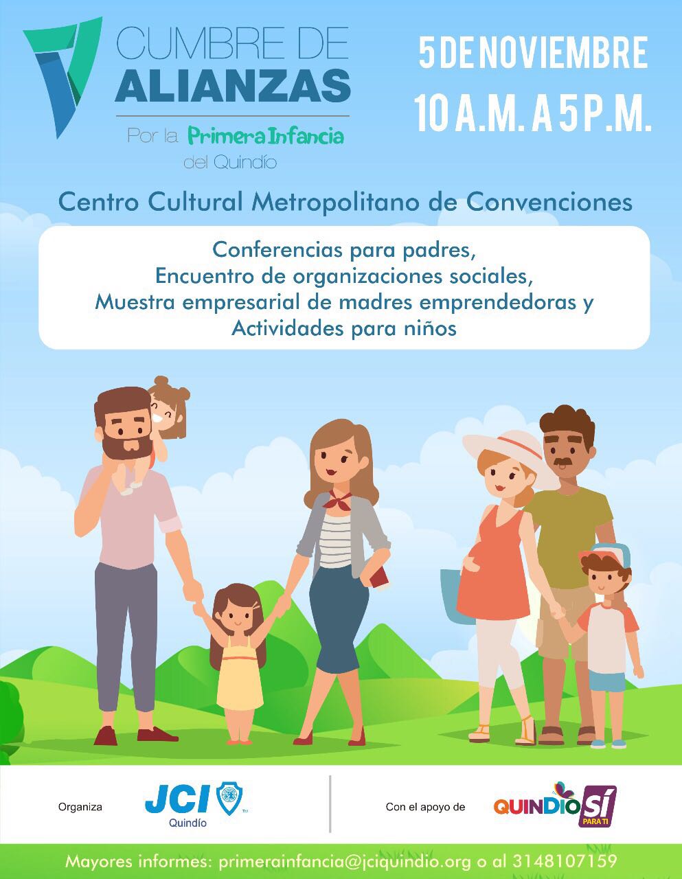 Gobernación del Quindío y JCI invitan a la ciudadanía a participar de la Cumbre de Alianzas por la Primera Infancia