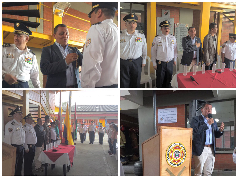 Gobierno departamental celebra imposición de la Medalla Cruz de San Miguel al Comandante de Bomberos Circasia