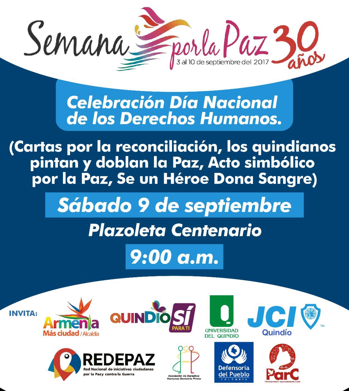 Mañana se celebrará el Día Nacional de los Derechos Humanos en el Quindío