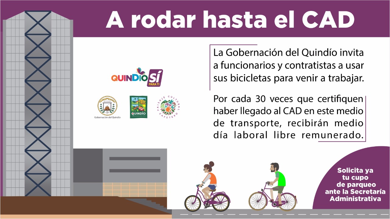 Quindío se suma a la movilidad en bicicleta por un ambiente más sano y la adopción de estilos de vida saludable