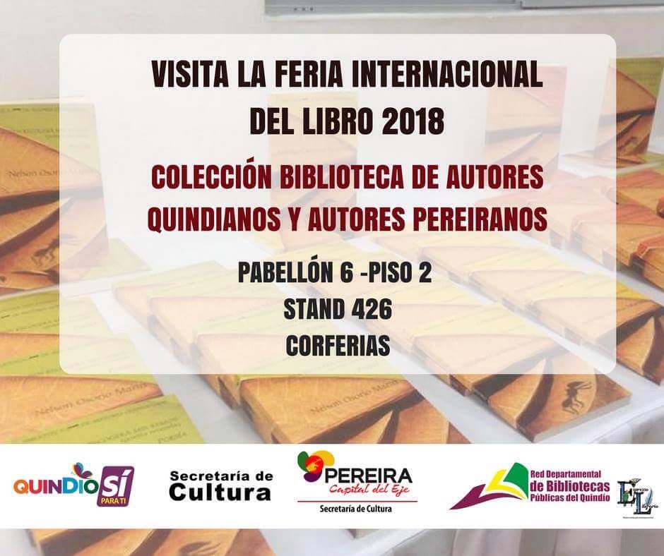 Autores quindianos presentes en Feria Internacional del Libro 2018
