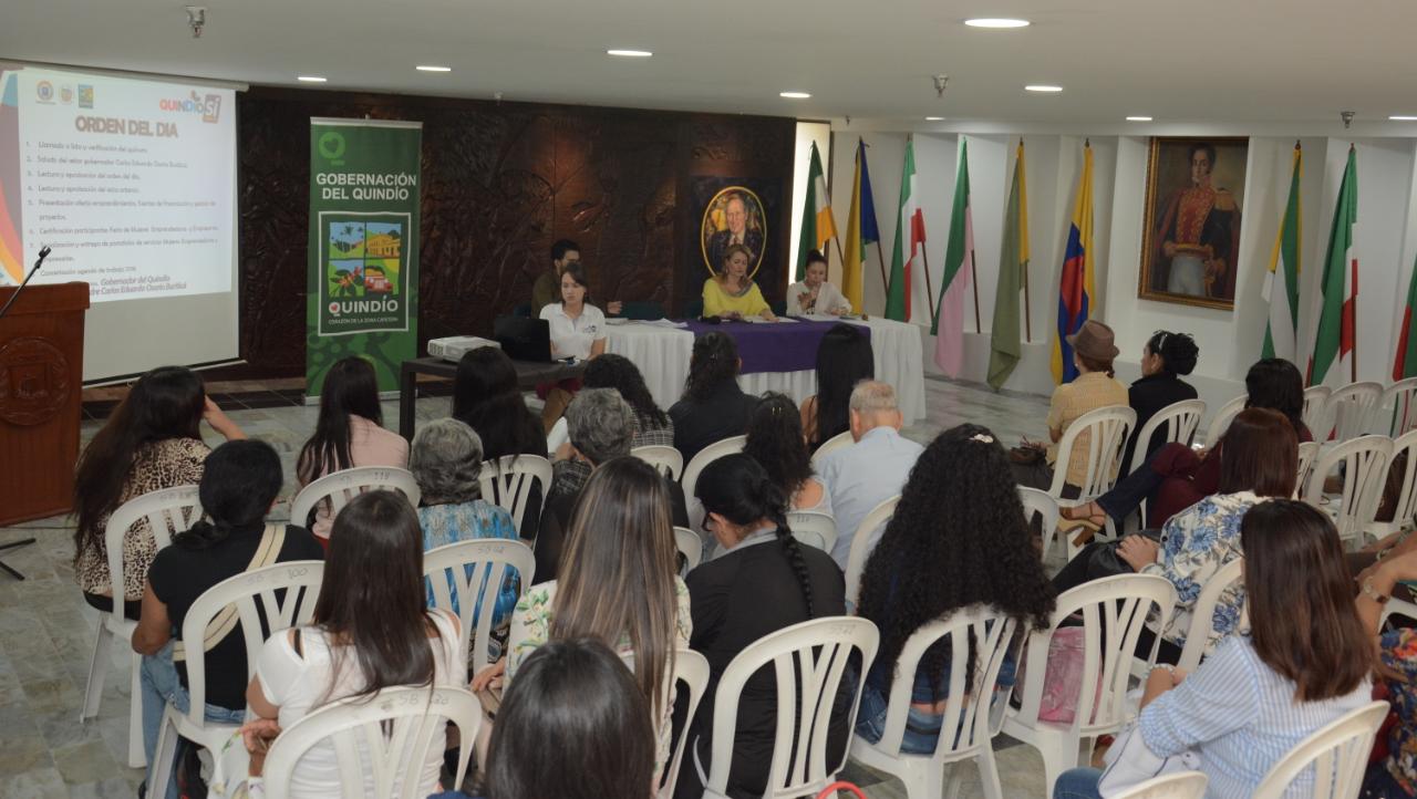 Gobierno departamental empodera a mujeres quindianas en el desarrollo de proyectos productivos