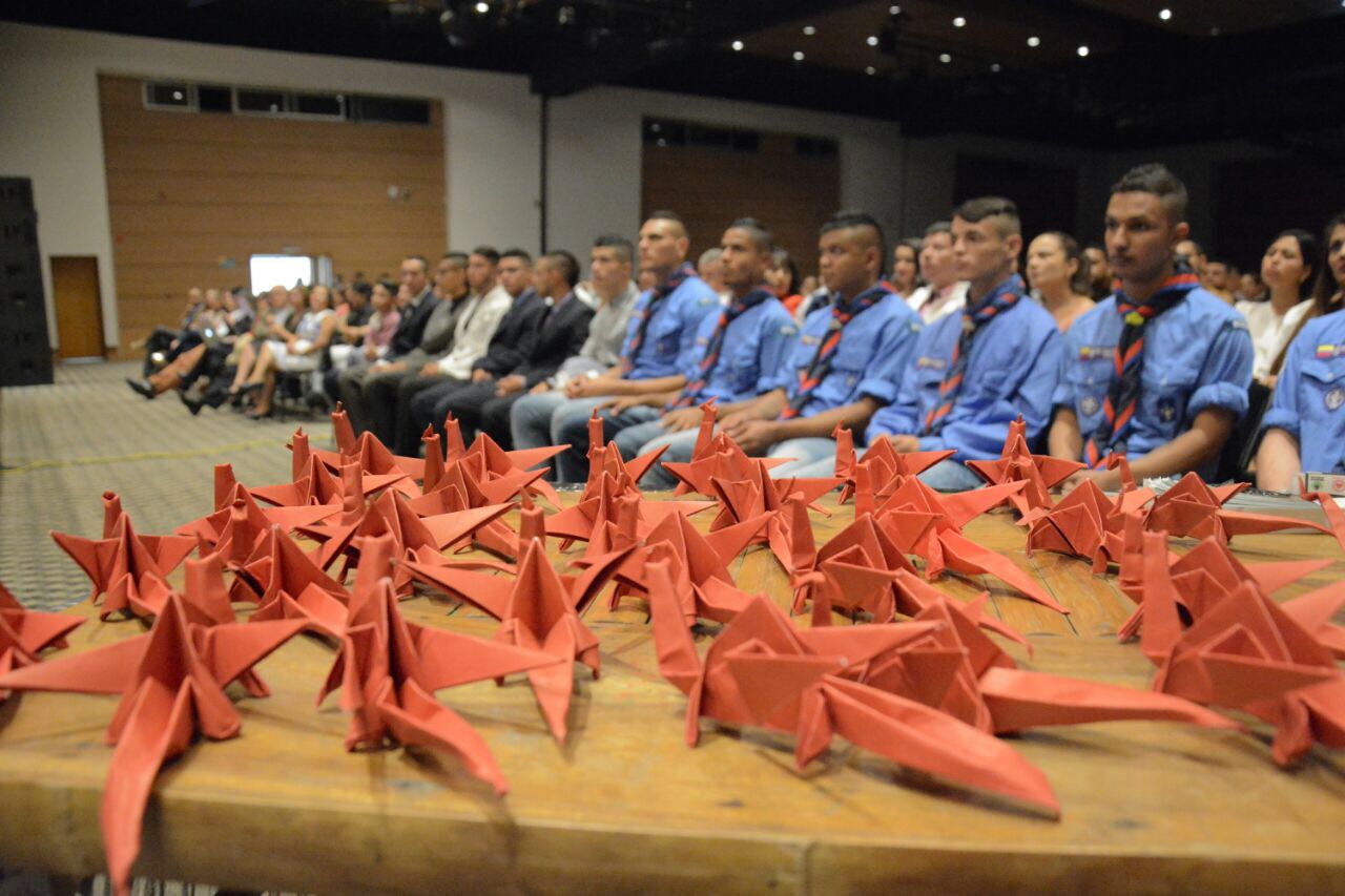 Jóvenes del CAE La Primavera fueron protagonistas en el lanzamiento del cortometraje Dragones de Papel una estrategia del gobierno departamental para prevenir el delito