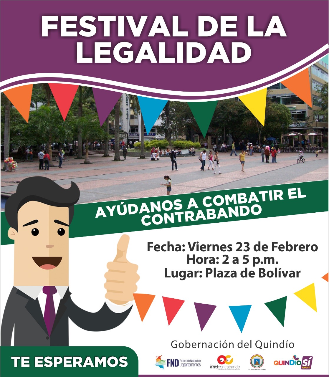 Para combatir el contrabando en el Quindío gobierno departamental realizará este viernes el Festival de la Legalidad