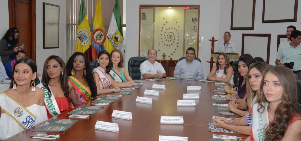 Gobernador declaró Huéspedes de Honor a las candidatas al Reinado Nacional del Café