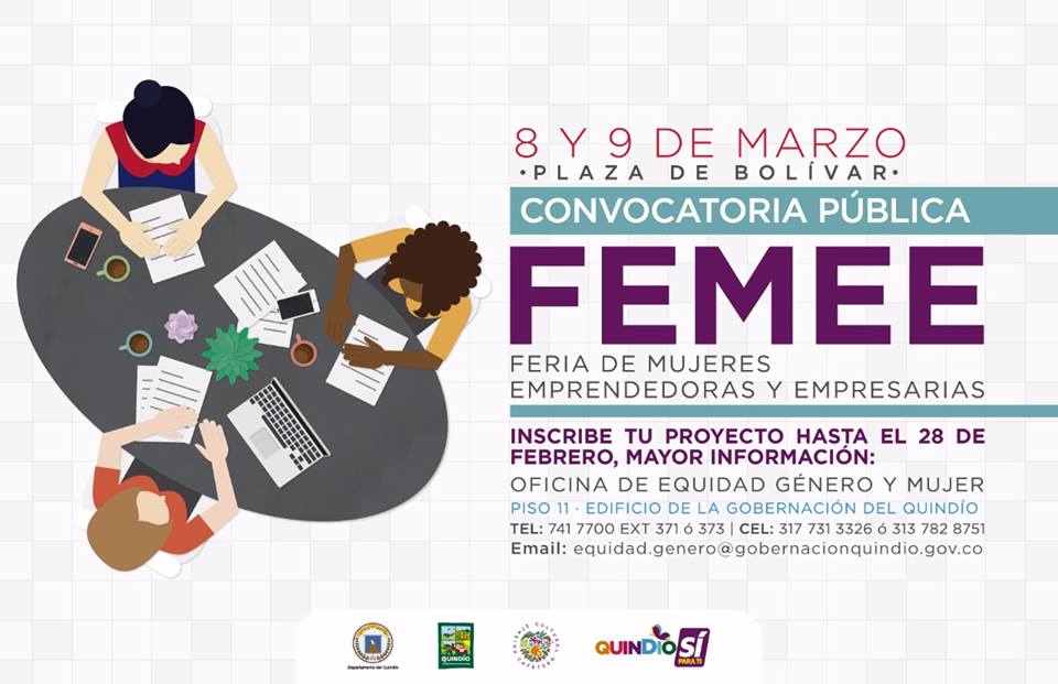 Con Feria de Mujeres Emprendedoras y Empresarias quindianas mostrarán a la ciudadanía sus emprendimientos