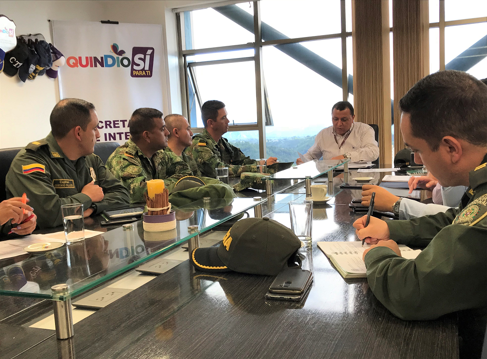 Gobierno departamental y fuerzas militares e investigativas trabajan para fortalecer la seguridad en el Quindío