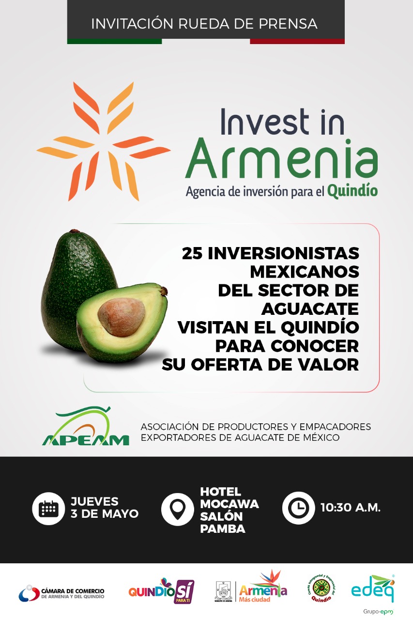 Veinticinco inversionistas mexicanos buscan oportunidades de inversión en el Quindío