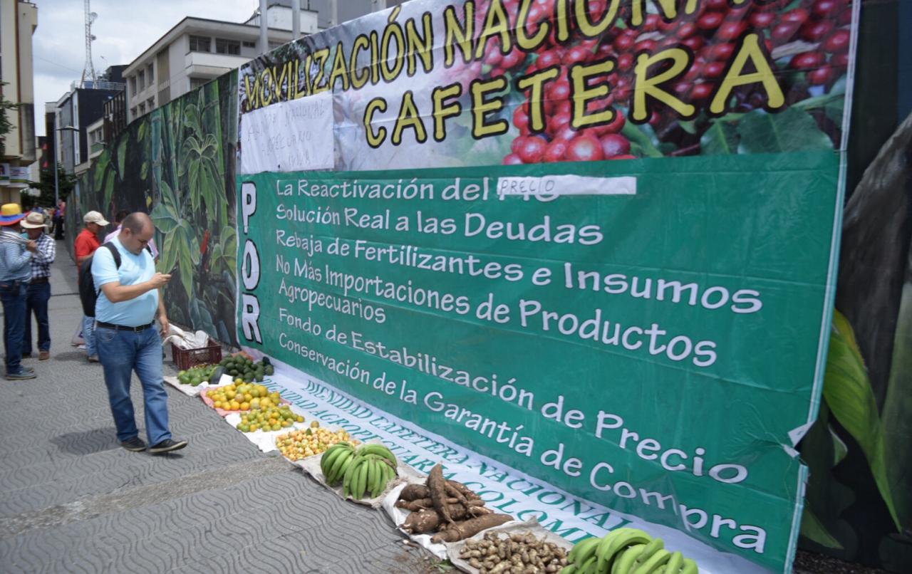 Cafeteros del Quindío se unen a jornada de movilización nacional