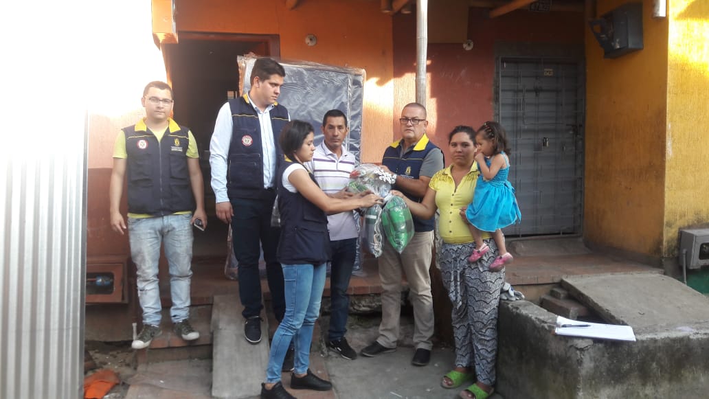 Gobernación entregó ayuda humanitaria a familia damnificada por incendio estructural